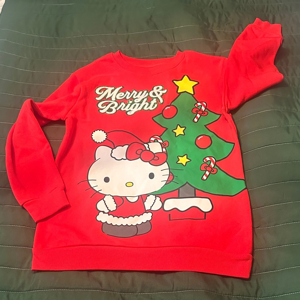 Hello Kitty Red Holiday Sweatshirt for Kids